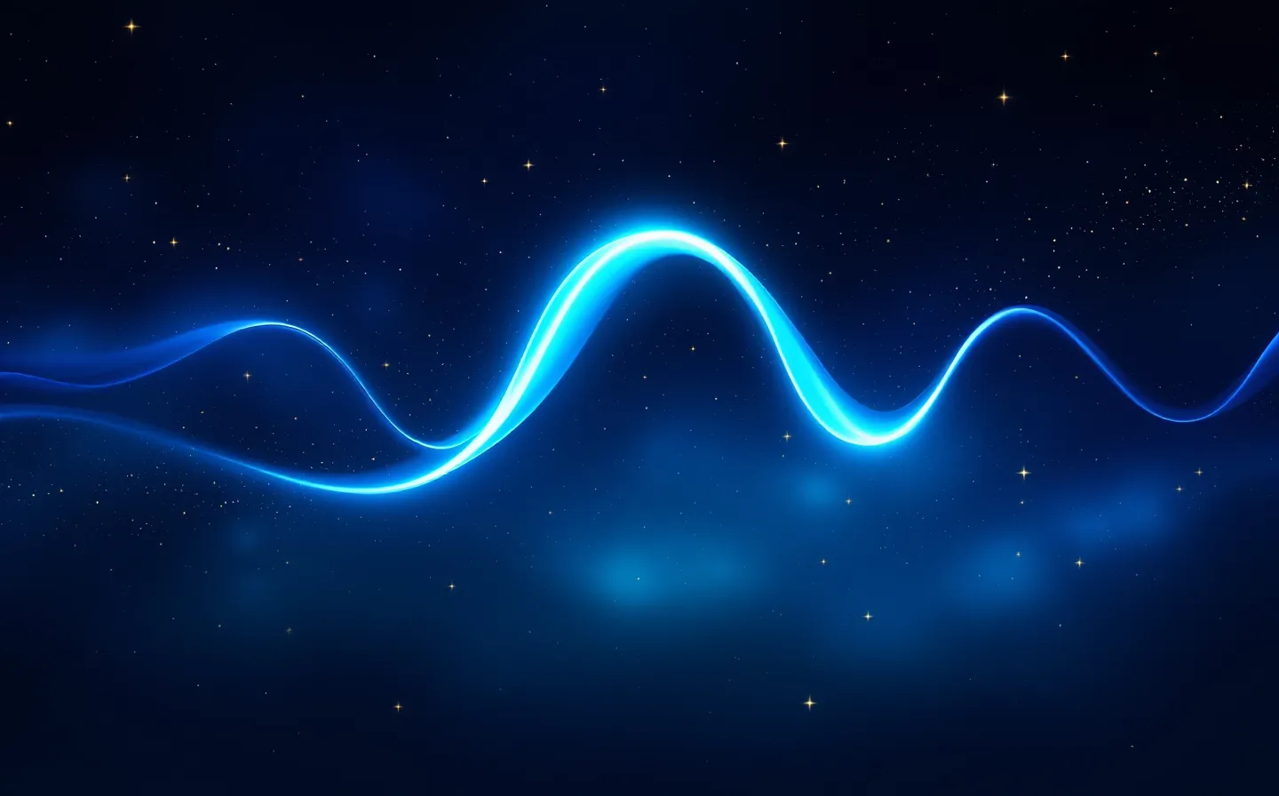 A glowing aqua delta sleep-wave flowing across a deep indigo night sky